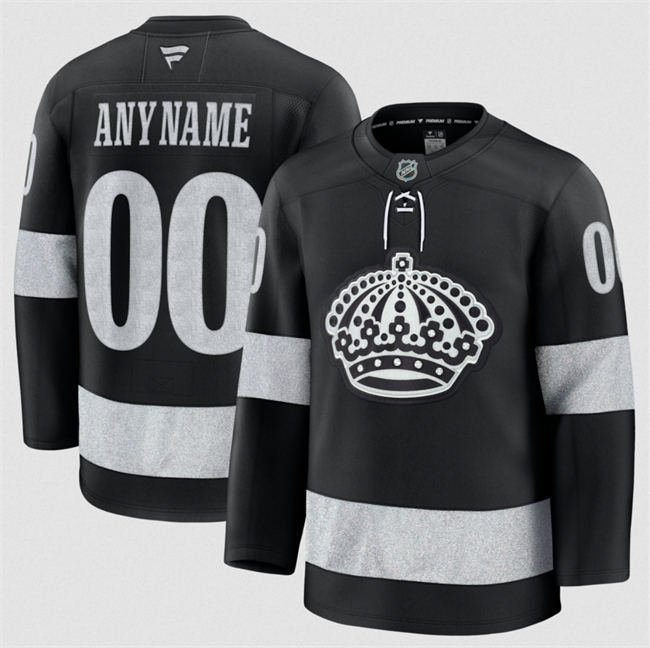 Men's Black Los Angeles Kings Custom Alternate Stitched Hockey Jersey